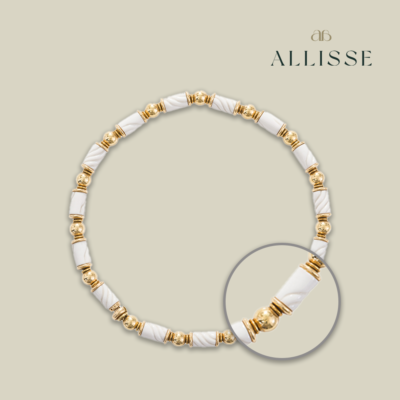 A ceramic and gold necklace by Bvlgari