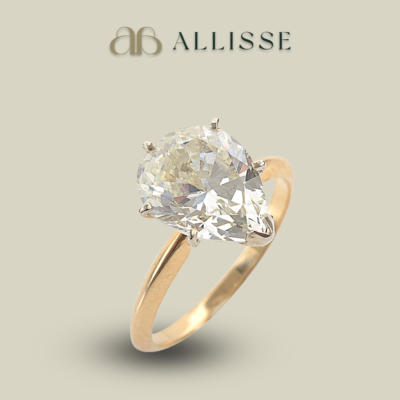 A solitaire diamond ring