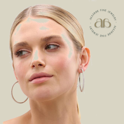 Diamond hoop earrings