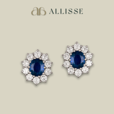 A pair of classic sapphire earrings
