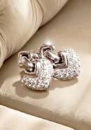 Bulgari doppio cuore white gold earrings